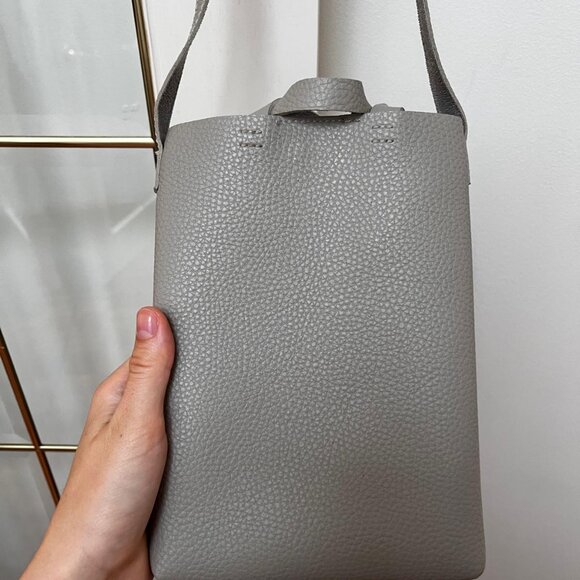 Cute Light Grey Leather Shoulder Cross Body Bag - Picture 6 of 8